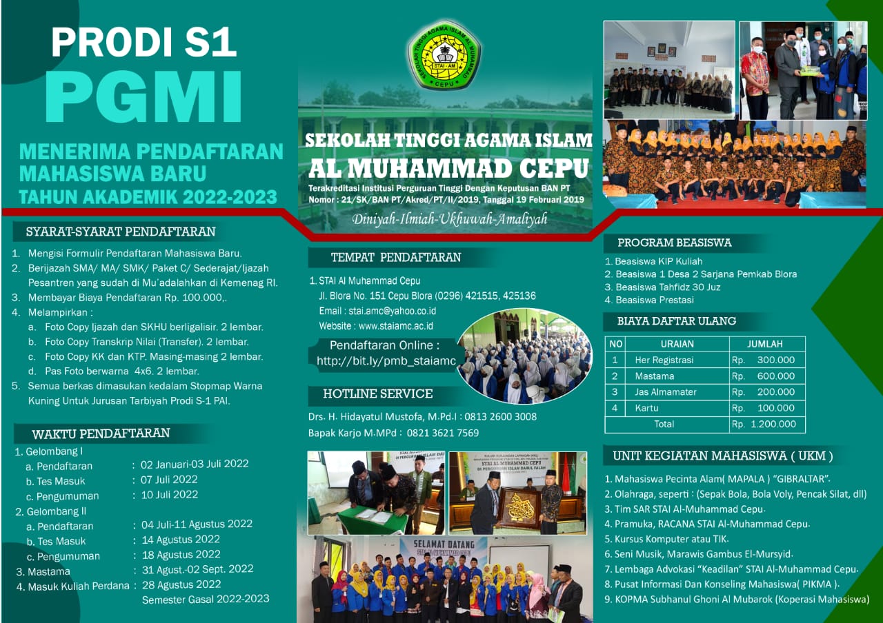 PENERIMAAN MAHASISWA BARU PRODI PGMI 2022/2023